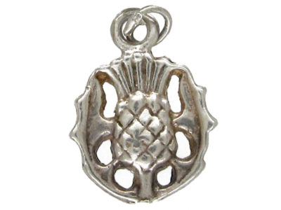 Silver Scottish Thistle Charm