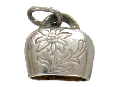 Swiss Silver Eidelweis Bell Charm