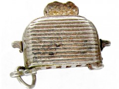 Silver Toaster Charm