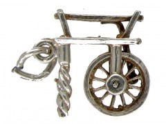Silver Wheel Barrow Charm