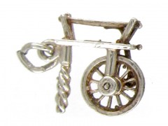 Silver Wheel Barrow Charm