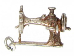 Silver Sewing Machine Charm
