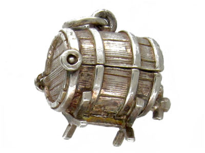Silver Empty Barrel Charm