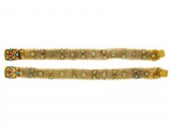 Pair of Georgian 18ct Gold Mesh Bracelets