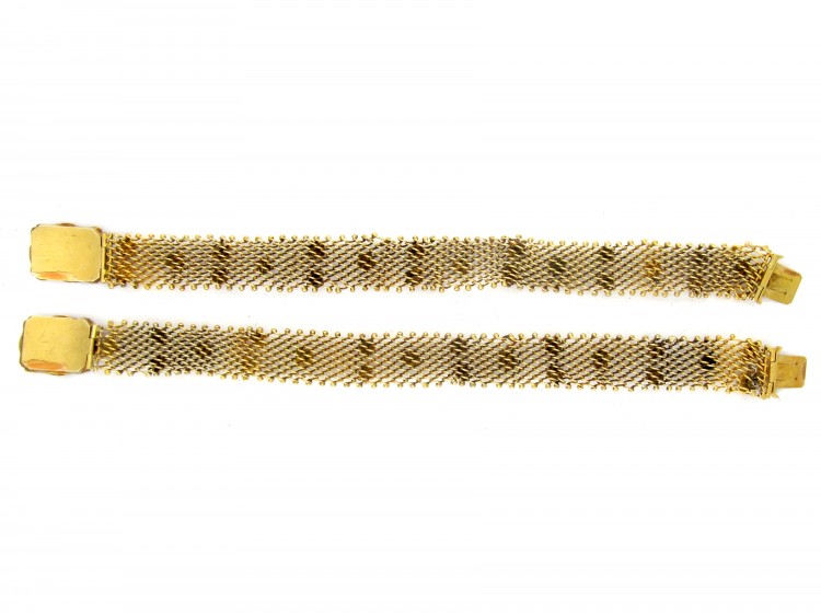 Pair of Georgian 18ct Gold Mesh Bracelets