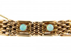 Edwardian 9ct Gold & Opal & Gold Gate Bracelet