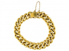 French 18ct Gold Curb Bracelet