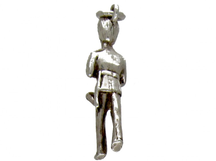 Silver Guardsman with Trumpet Charm