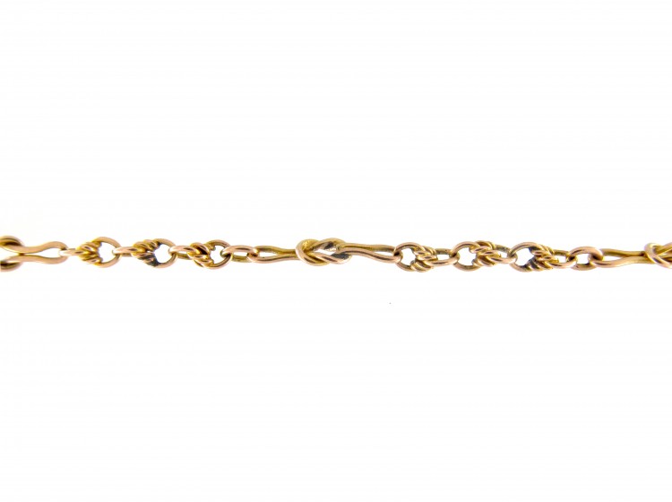 Edwardian Gold Chain Link Bracelet