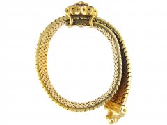 Victorian Gold & Almandine Garnet Jarretière Bracelet