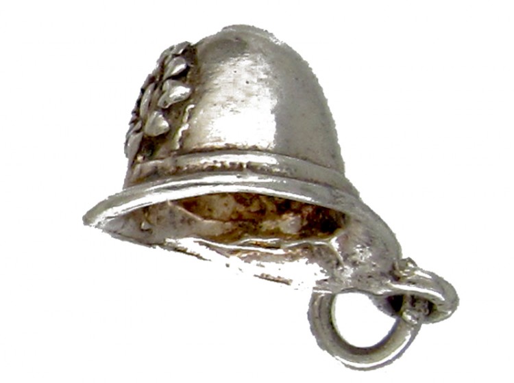 Silver Police Helmet Charm