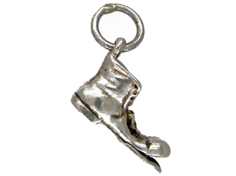 Silver Old Boot Charm