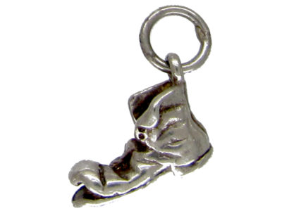 Silver Old Boot Charm