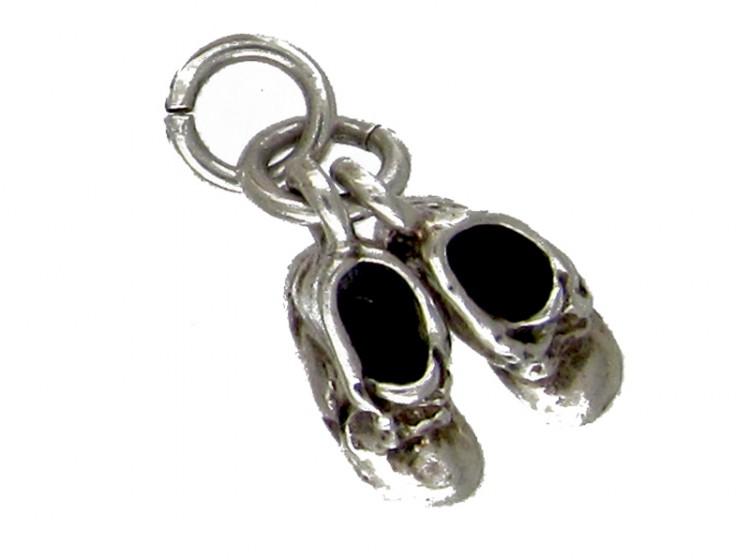 Silver Two Boots Charm