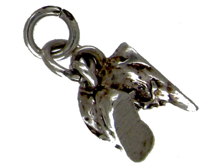 Silver Two Boots Charm