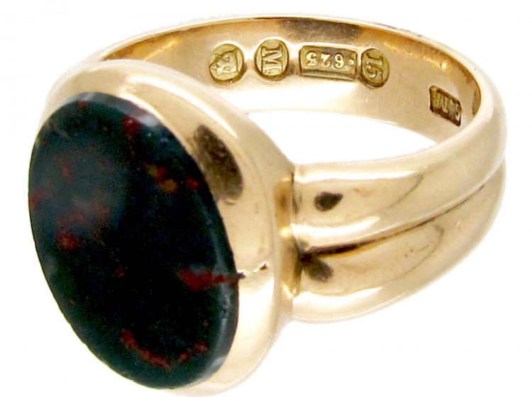 Victorian 15ct Gold & Bloodstone Signet Ring