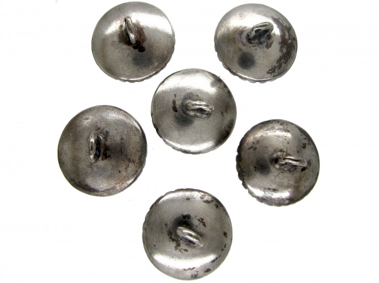 Georgian Silver & Paste Buttons in Original Case