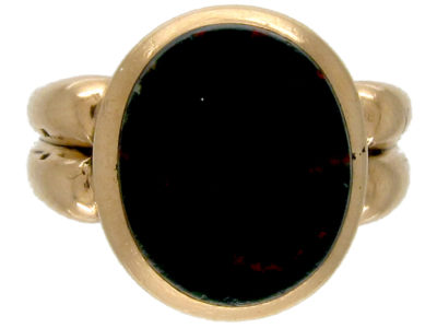 Victorian 15ct Gold & Bloodstone Signet Ring