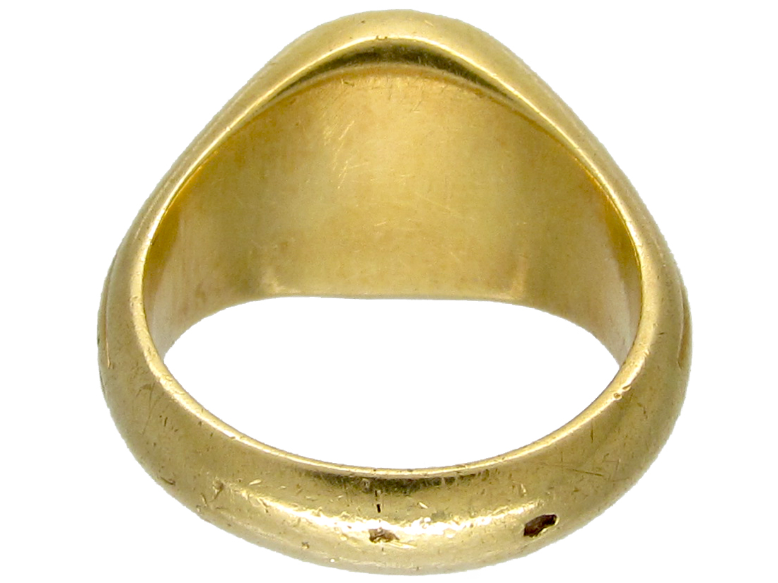 18ct Gold Victorian Signet Ring (421E) | The Antique Jewellery Company