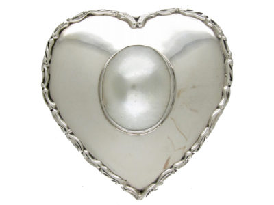 Arts & Crafts Silver Heart Shape Box