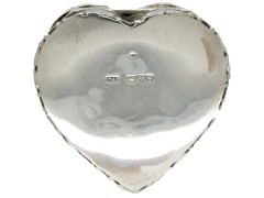 Arts & Crafts Silver Heart Shape Box