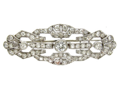 Art Deco Diamond Brooch