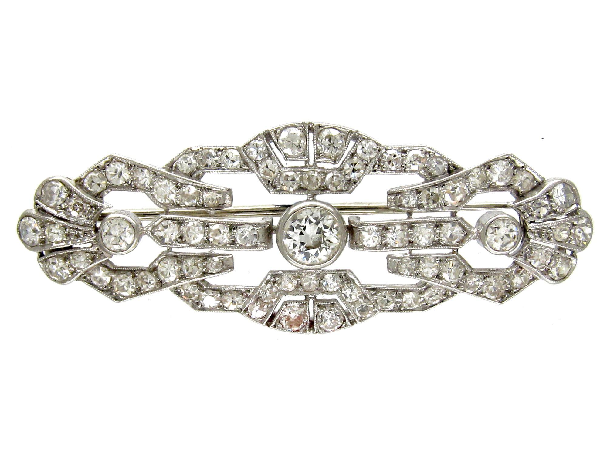 Art deco sale diamond brooch