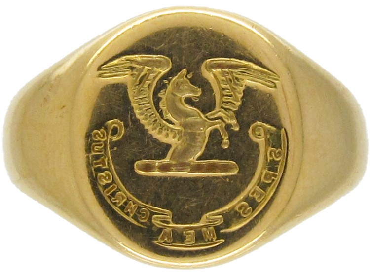 18ct Gold Pegasus Signet Ring