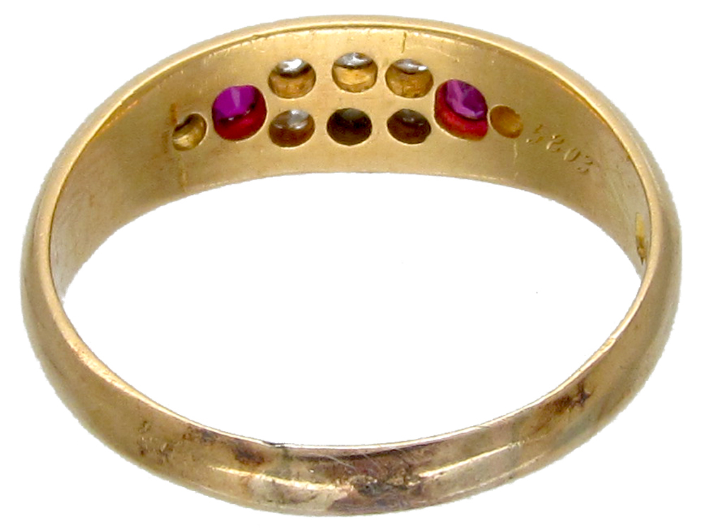 Ruby & Diamond Victorian Gypsy Ring AJC AUS