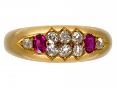 Ruby & Diamond Victorian Gypsy Ring