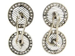 Diamond & Platinum Art Deco Cufflinks