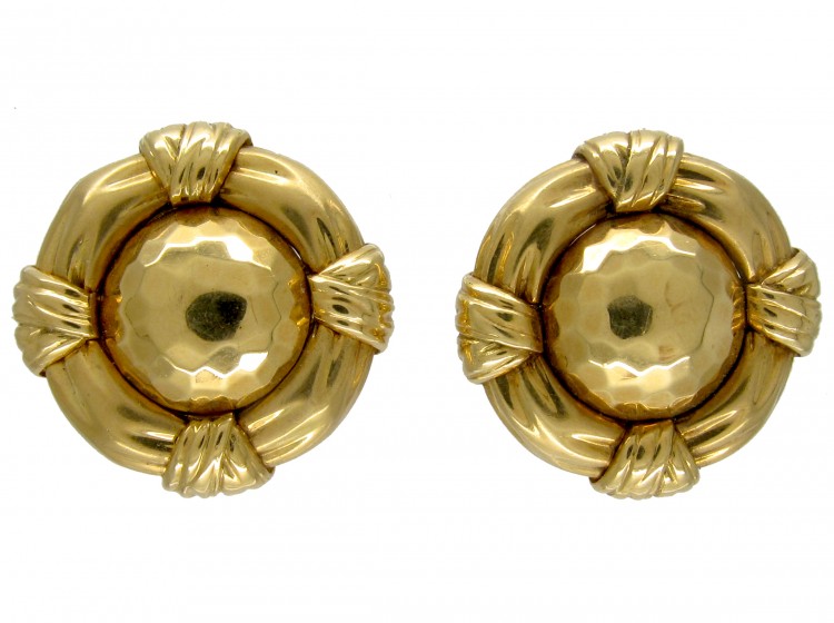 18ct Gold Round Earrings