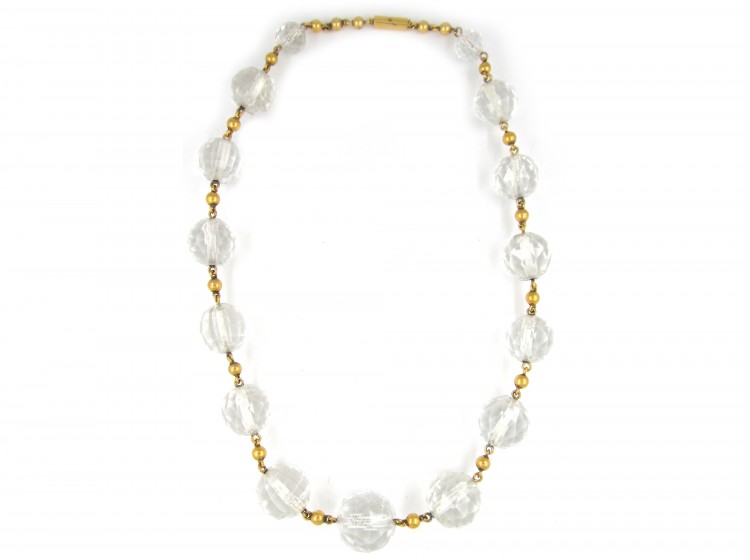 18ct Gold & Rock Crystal Necklace