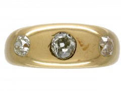 Victorian Three Stone Diamond Gypsy Ring