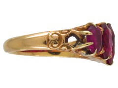 Victorian Five Stone Ruby Ring