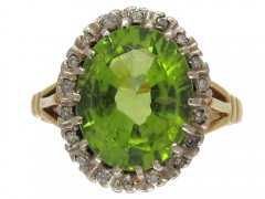 Victorian Peridot & Diamond Ring