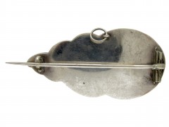 Scottish Silver & Agate Shell Brooch