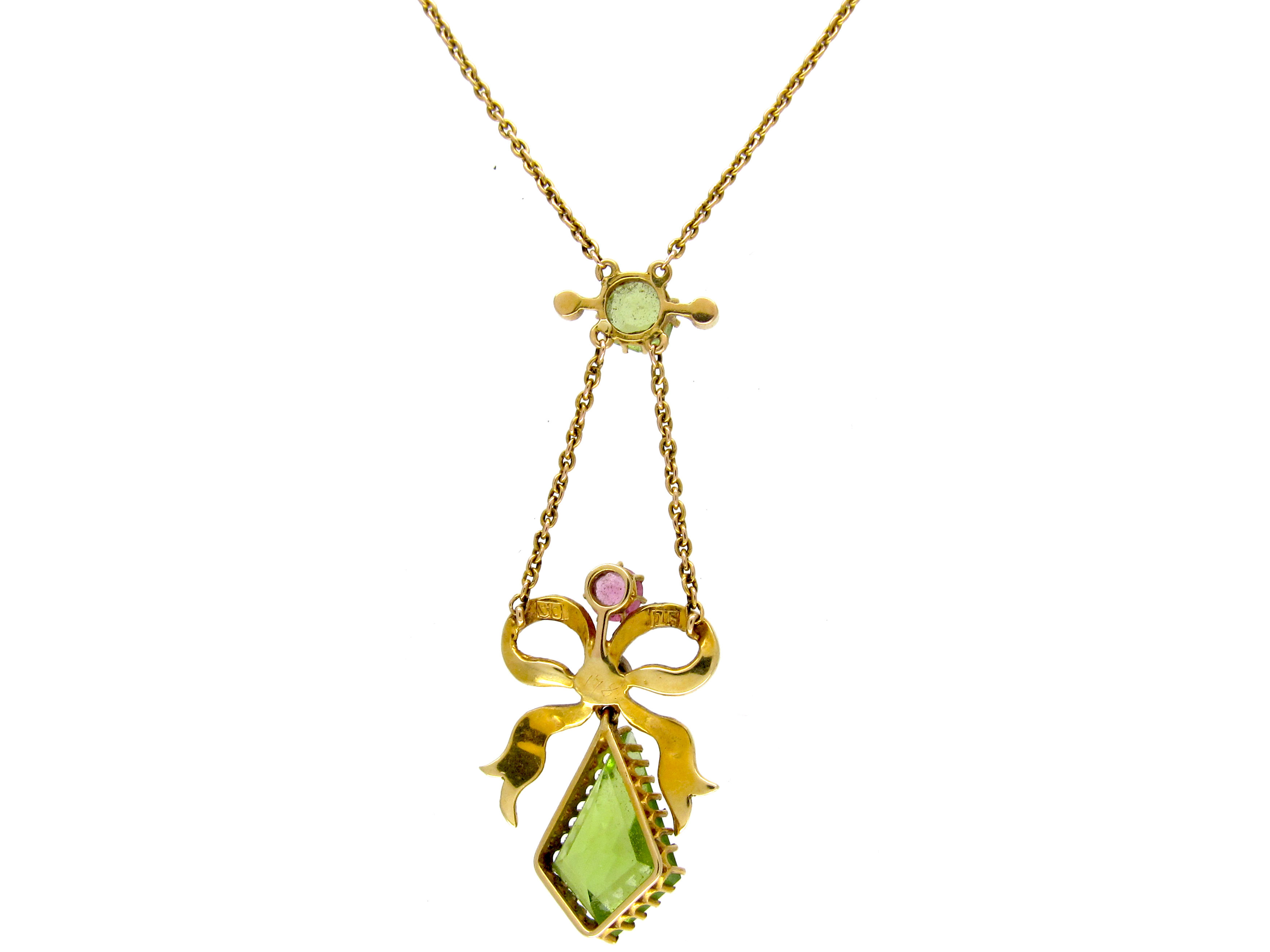 15ct Gold Suffragette Necklace (522E) | The Antique Jewellery Company