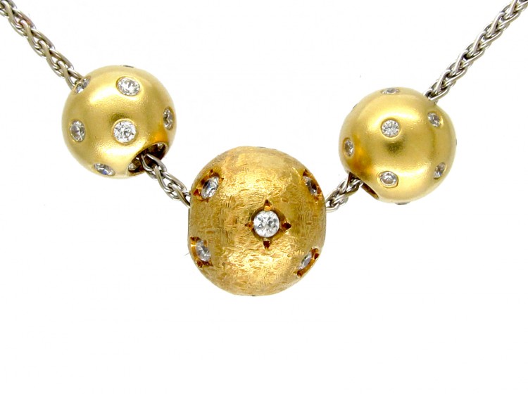 Three Gold Balls Necklace