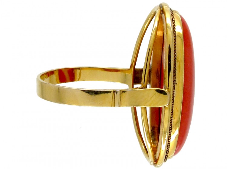 18ct Gold Coral Ring