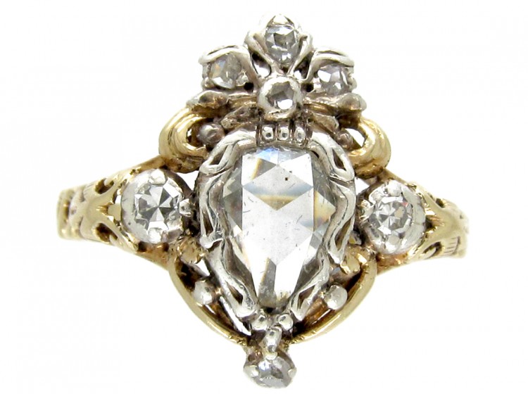 Rose Diamond Heart-Shaped Ring