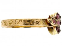 Georgian Gold & Garnet Lover's Knot Ring
