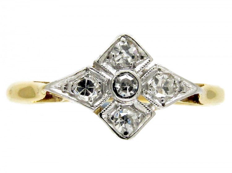 Edwardian Diamond Shaped Diamond Ring