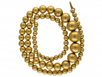 Victorian 15ct Gold Graded Bead Necklace