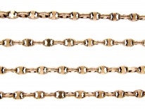 9ct Gold Fancy Link Victorian Guard Chain