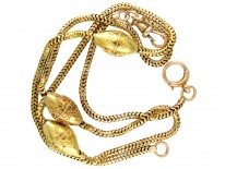 Victorian 15ct Gold Snake Chain with Oval Sections