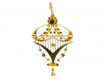 Belle Epoque 15ct Gold & Split Pearls Pendant