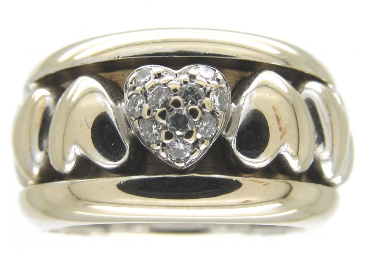 Piaget 18ct White Gold & Diamond Heart Ring