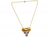 French 18ct Gold & Amethyst Necklace