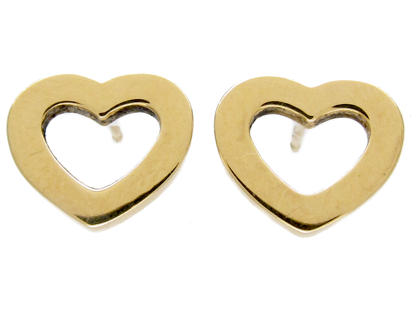 Tiffany & Co. 18ct Gold Heart Earrings (533C) | The Antique Jewellery ...